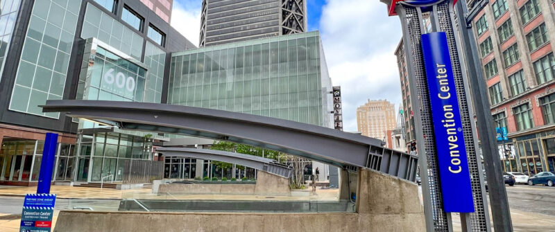 External entrance of the Convention Center MetroLink station